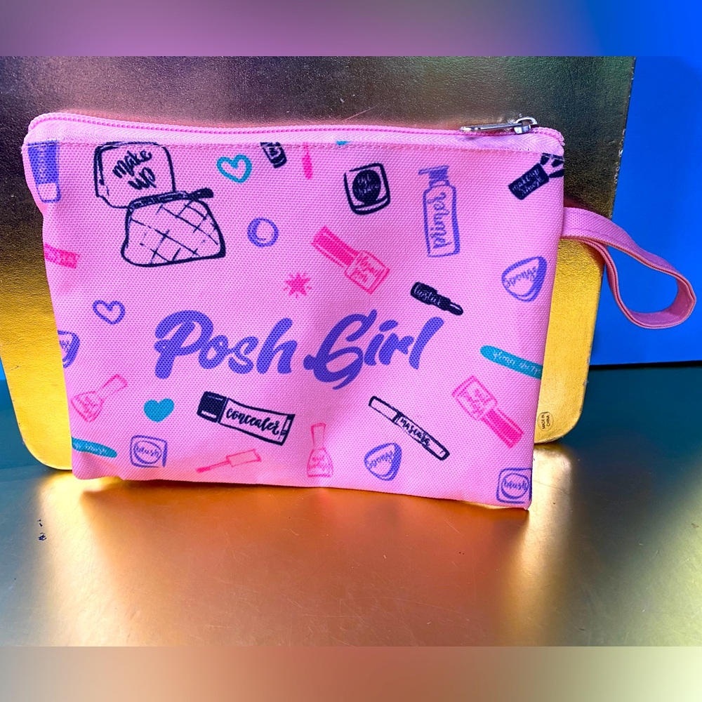 Pink Posh Girl Makeup Bag Wristlet